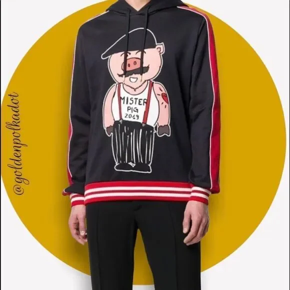 DOLCE & Gabbana SICILIANO PIG HOODIE Ltd Ed Collectors Scandal Dressy Sweatshirt - Picture 2 of 13